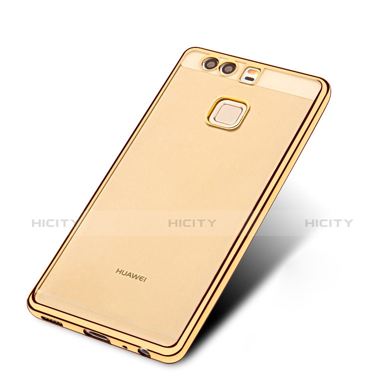 Custodia Silicone Trasparente Ultra Sottile Morbida T11 per Huawei P9 Oro