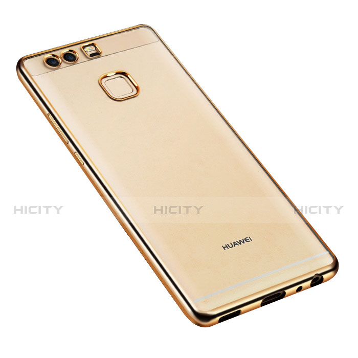 Custodia Silicone Trasparente Ultra Sottile Morbida T11 per Huawei P9 Oro