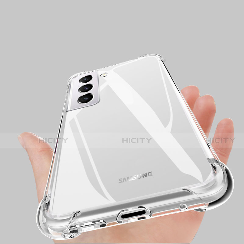 Custodia Silicone Trasparente Ultra Sottile Morbida T11 per Samsung Galaxy S21 5G Chiaro
