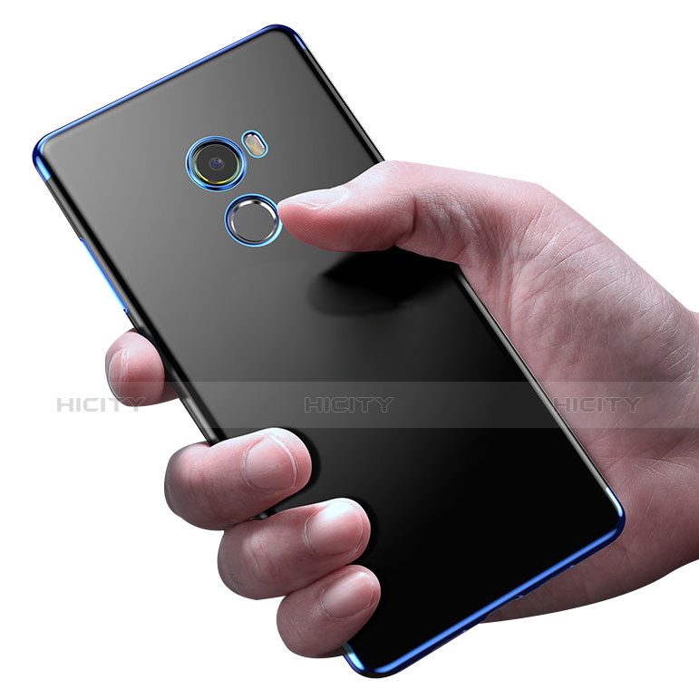 Custodia Silicone Trasparente Ultra Sottile Morbida T11 per Xiaomi Mi Mix Evo Blu