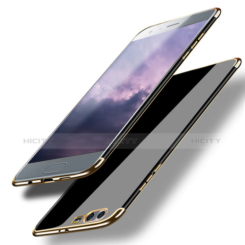 Custodia Silicone Trasparente Ultra Sottile Morbida T12 per Huawei Honor 9 Oro