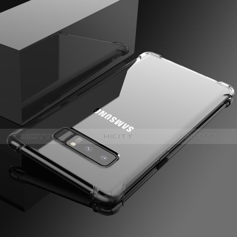 Custodia Silicone Trasparente Ultra Sottile Morbida T12 per Samsung Galaxy Note 8 Duos N950F Chiaro