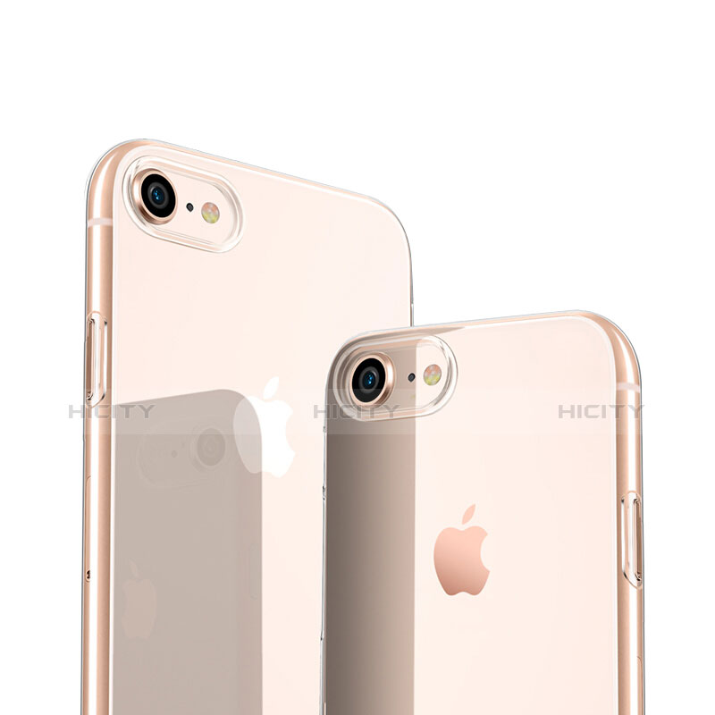Custodia Silicone Trasparente Ultra Sottile Morbida T14 per Apple iPhone 7 Chiaro