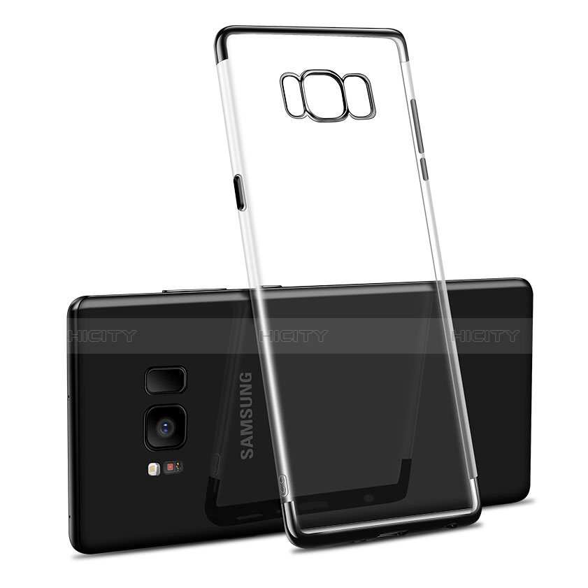 Custodia Silicone Trasparente Ultra Sottile Morbida T14 per Samsung Galaxy S8 Nero