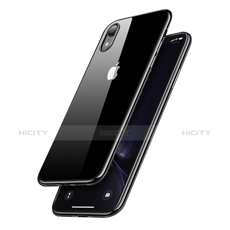 Custodia Silicone Trasparente Ultra Sottile Morbida T15 per Apple iPhone XR Nero
