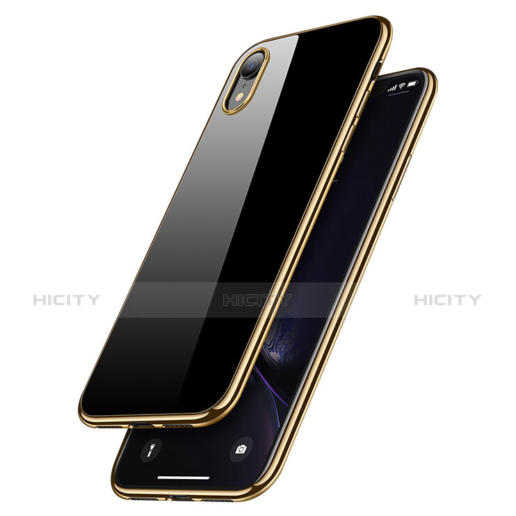 Custodia Silicone Trasparente Ultra Sottile Morbida T15 per Apple iPhone XR Oro