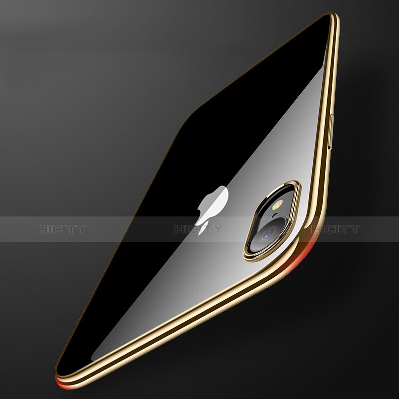 Custodia Silicone Trasparente Ultra Sottile Morbida T15 per Apple iPhone XR Oro