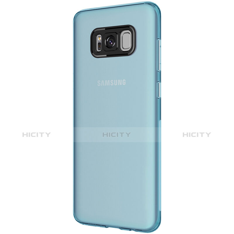 Custodia Silicone Trasparente Ultra Sottile Morbida T15 per Samsung Galaxy S8 Blu
