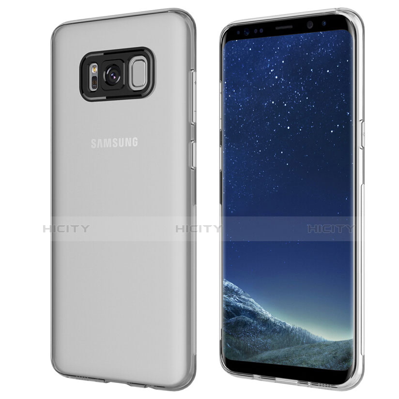 Custodia Silicone Trasparente Ultra Sottile Morbida T15 per Samsung Galaxy S8 Plus Grigio