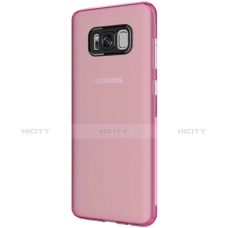 Custodia Silicone Trasparente Ultra Sottile Morbida T15 per Samsung Galaxy S8 Plus Rosa