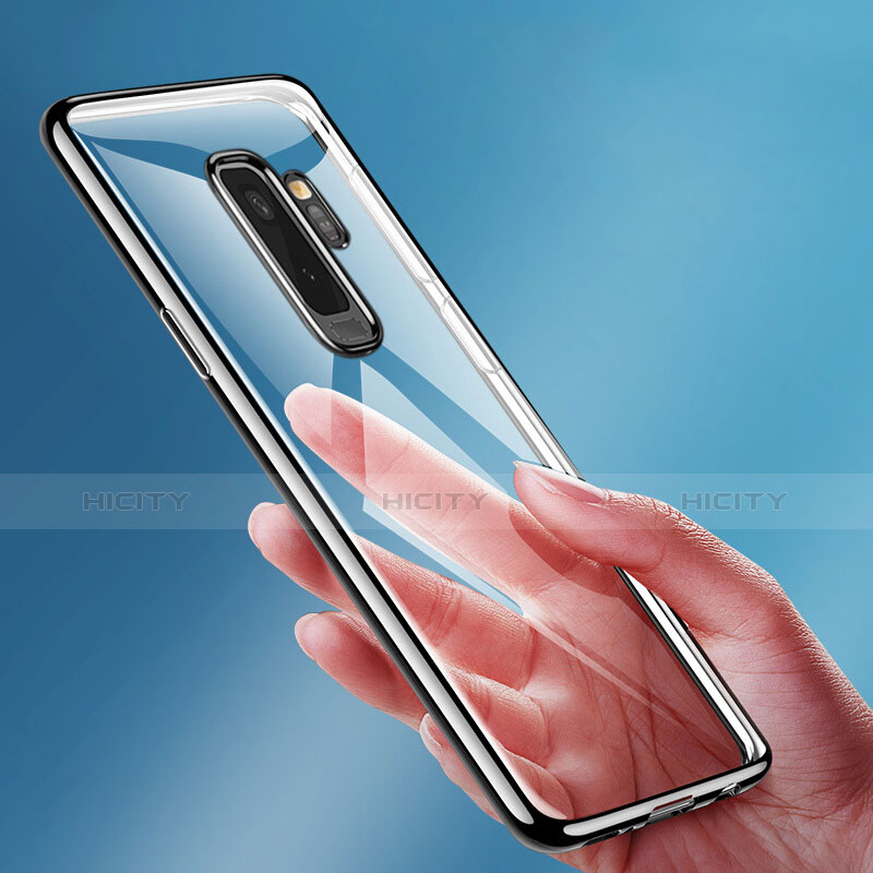 Custodia Silicone Trasparente Ultra Sottile Morbida T15 per Samsung Galaxy S9 Plus Nero