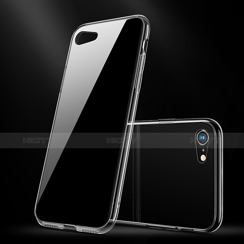 Custodia Silicone Trasparente Ultra Sottile Morbida T16 per Apple iPhone 7 Chiaro
