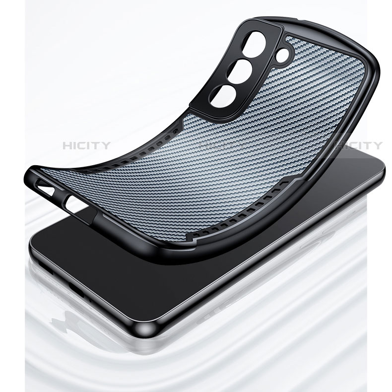 Custodia Silicone Trasparente Ultra Sottile Morbida T16 per Samsung Galaxy S21 Plus 5G Nero