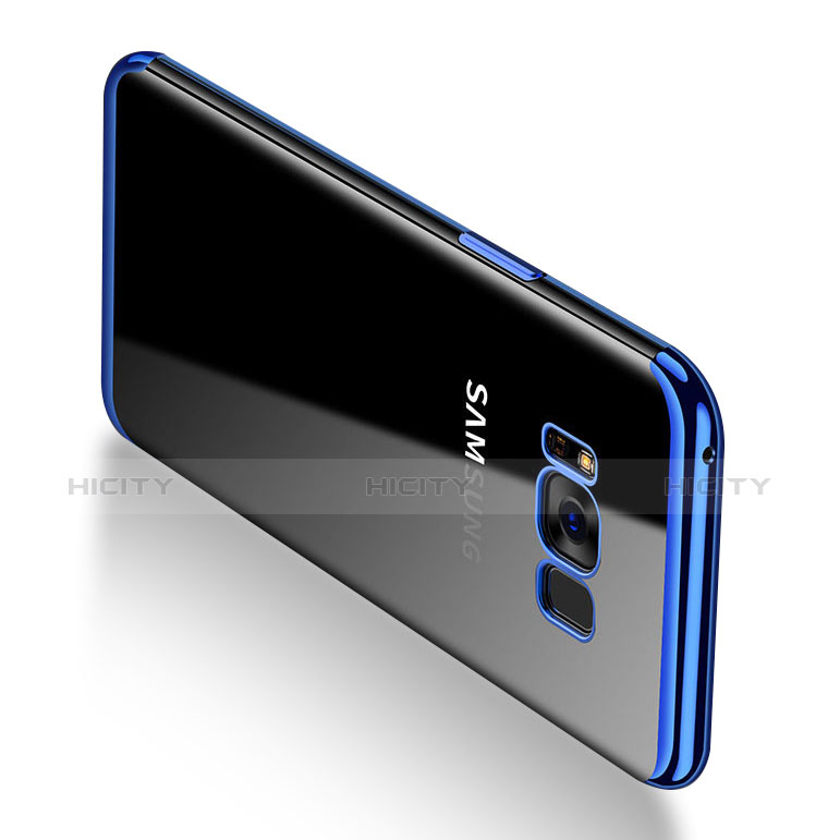 Custodia Silicone Trasparente Ultra Sottile Morbida T17 per Samsung Galaxy S8 Blu