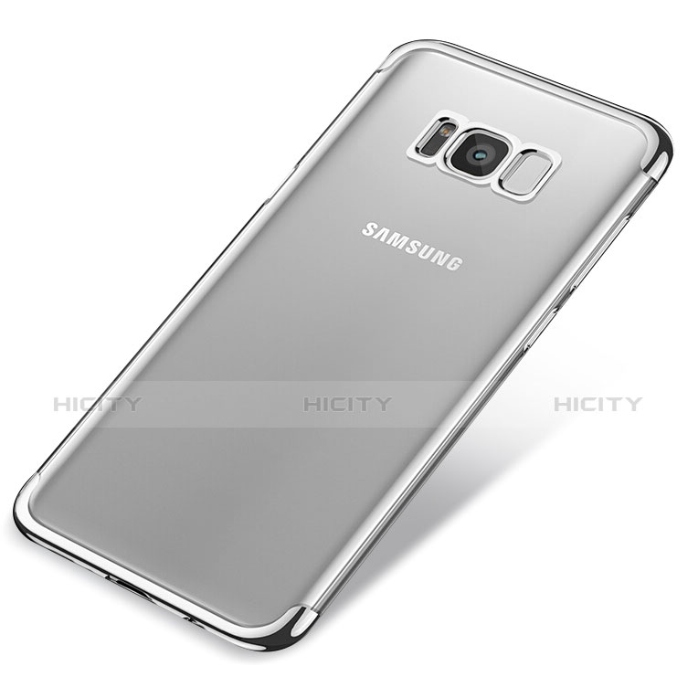 Custodia Silicone Trasparente Ultra Sottile Morbida T17 per Samsung Galaxy S8 Plus Argento