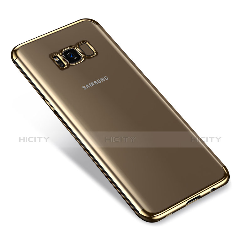 Custodia Silicone Trasparente Ultra Sottile Morbida T17 per Samsung Galaxy S8 Plus Oro