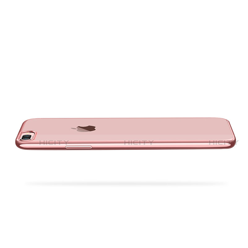 Custodia Silicone Trasparente Ultra Sottile Morbida T18 per Apple iPhone SE3 2022 Oro Rosa