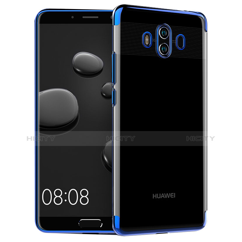 Custodia Silicone Trasparente Ultra Sottile Morbida T18 per Huawei Mate 10 Blu