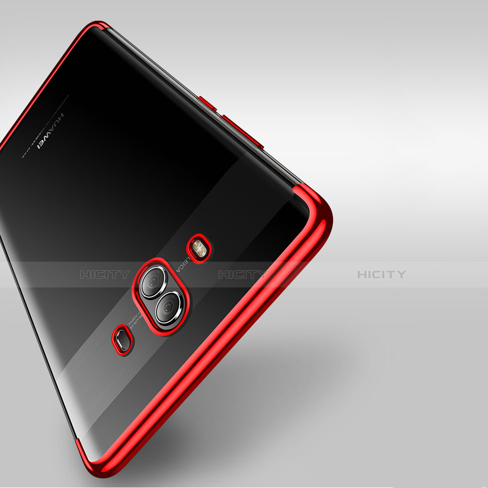 Custodia Silicone Trasparente Ultra Sottile Morbida T18 per Huawei Mate 10 Rosso