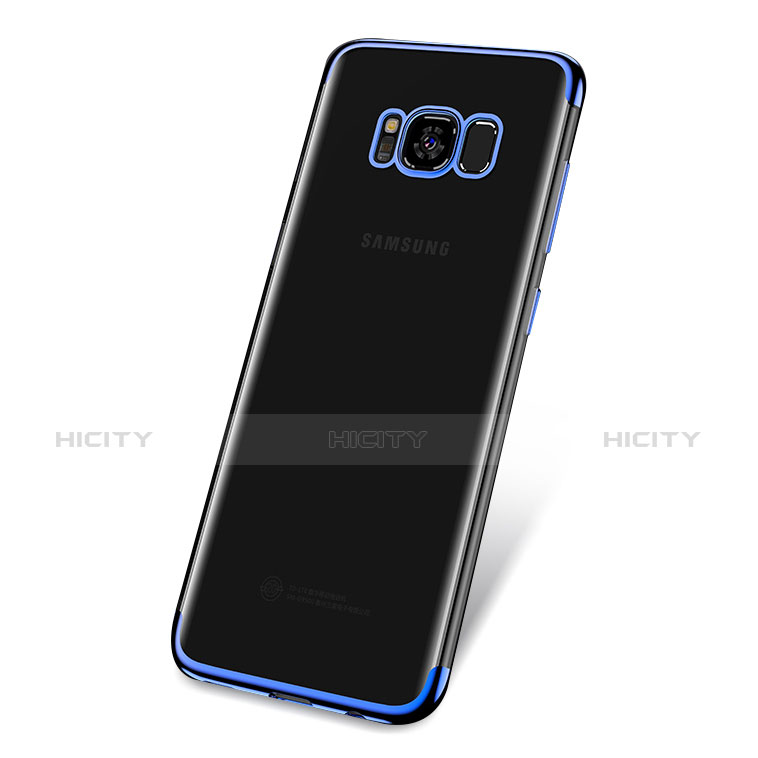 Custodia Silicone Trasparente Ultra Sottile Morbida T18 per Samsung Galaxy S8 Blu