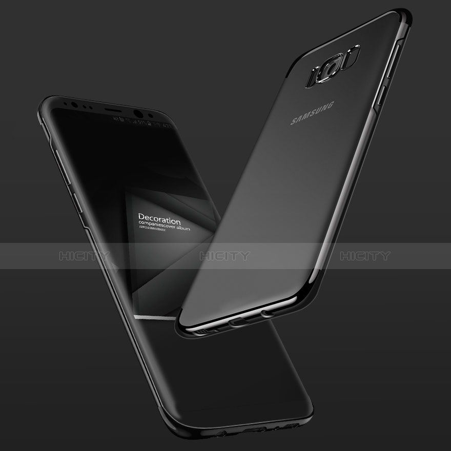 Custodia Silicone Trasparente Ultra Sottile Morbida T18 per Samsung Galaxy S8 Nero