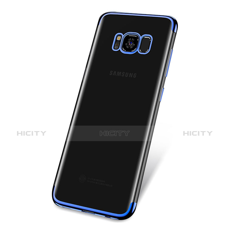 Custodia Silicone Trasparente Ultra Sottile Morbida T18 per Samsung Galaxy S8 Plus Blu