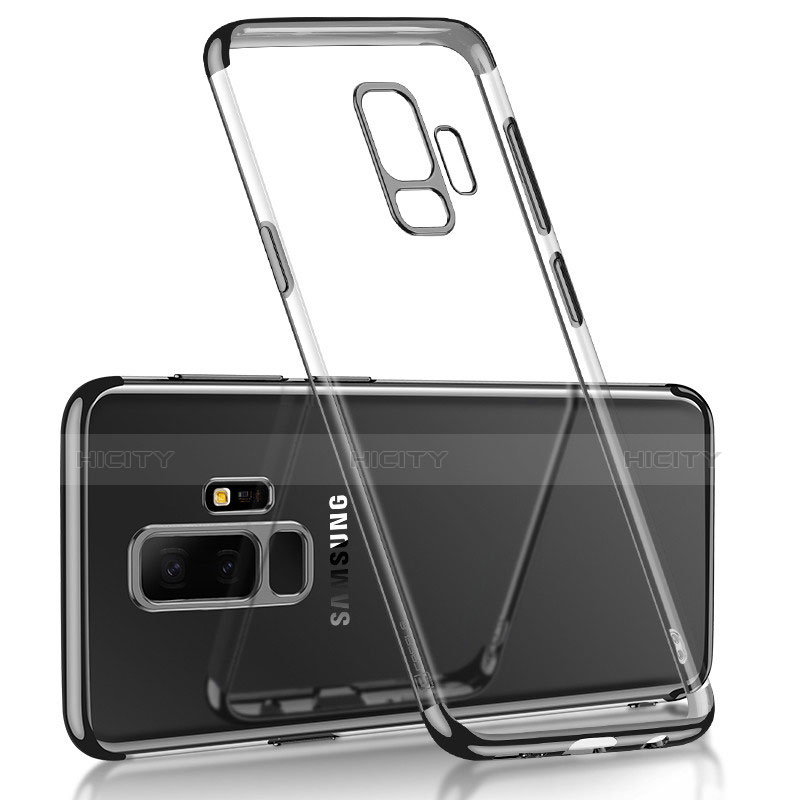 Custodia Silicone Trasparente Ultra Sottile Morbida T18 per Samsung Galaxy S9 Plus Nero