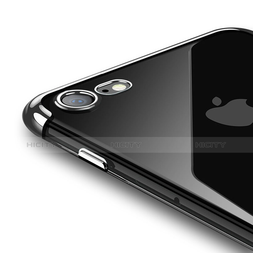Custodia Silicone Trasparente Ultra Sottile Morbida T19 per Apple iPhone 7 Argento