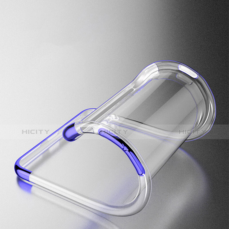 Custodia Silicone Trasparente Ultra Sottile Morbida T19 per Apple iPhone 7 Blu