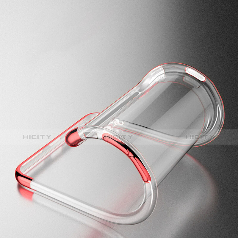 Custodia Silicone Trasparente Ultra Sottile Morbida T19 per Apple iPhone 7 Rosso