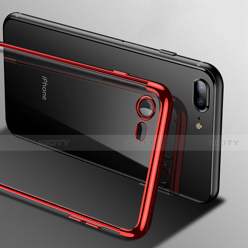 Custodia Silicone Trasparente Ultra Sottile Morbida T19 per Apple iPhone SE (2020) Rosso
