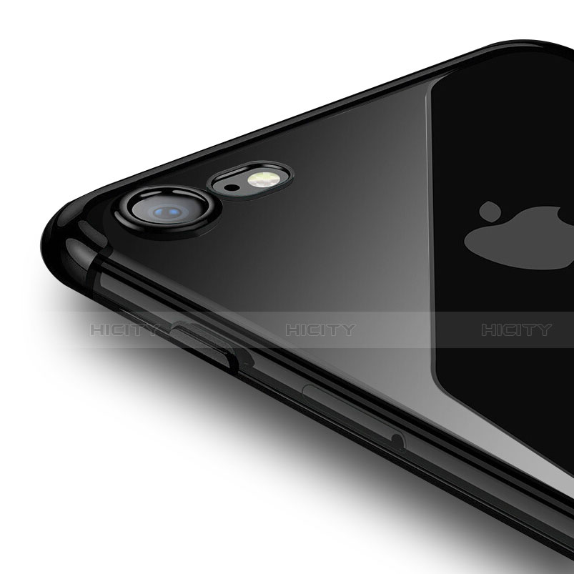 Custodia Silicone Trasparente Ultra Sottile Morbida T19 per Apple iPhone SE3 2022 Nero