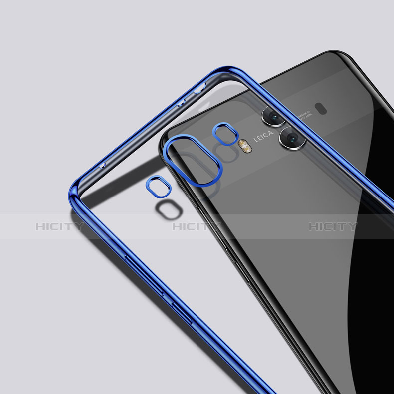 Custodia Silicone Trasparente Ultra Sottile Morbida T19 per Huawei Mate 10 Blu