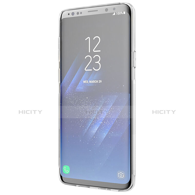 Custodia Silicone Trasparente Ultra Sottile Morbida T20 per Samsung Galaxy S9 Plus Bianco