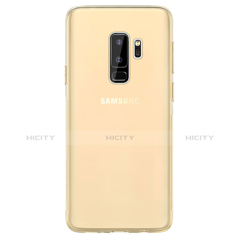 Custodia Silicone Trasparente Ultra Sottile Morbida T20 per Samsung Galaxy S9 Plus Oro