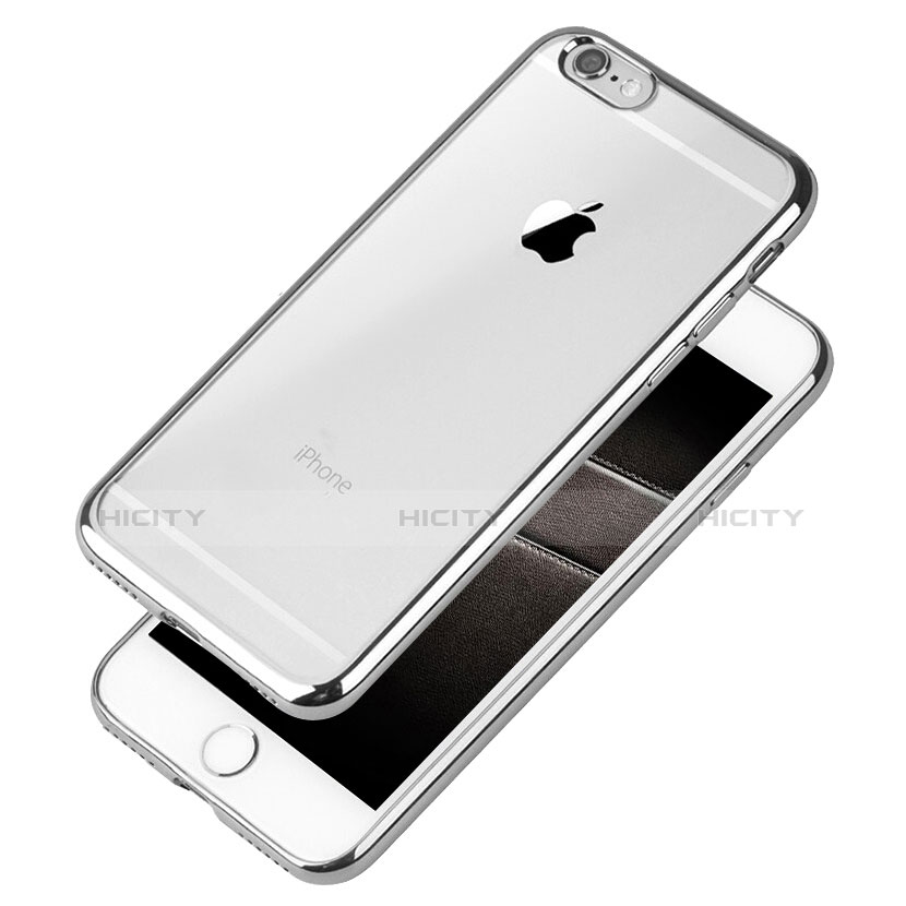 Custodia Silicone Trasparente Ultra Sottile Morbida T21 per Apple iPhone 8 Argento