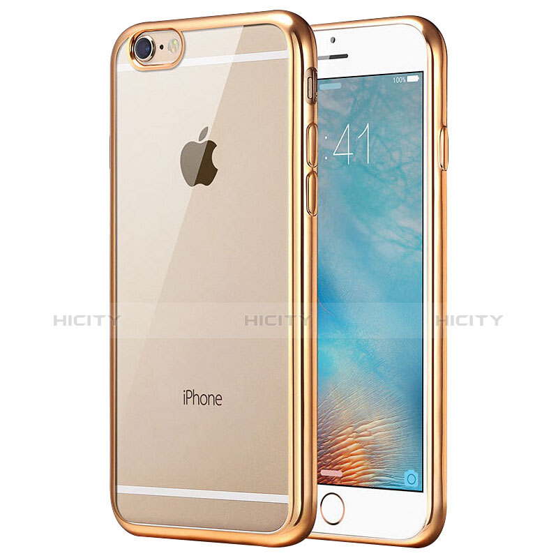 Custodia Silicone Trasparente Ultra Sottile Morbida T21 per Apple iPhone 8 Oro