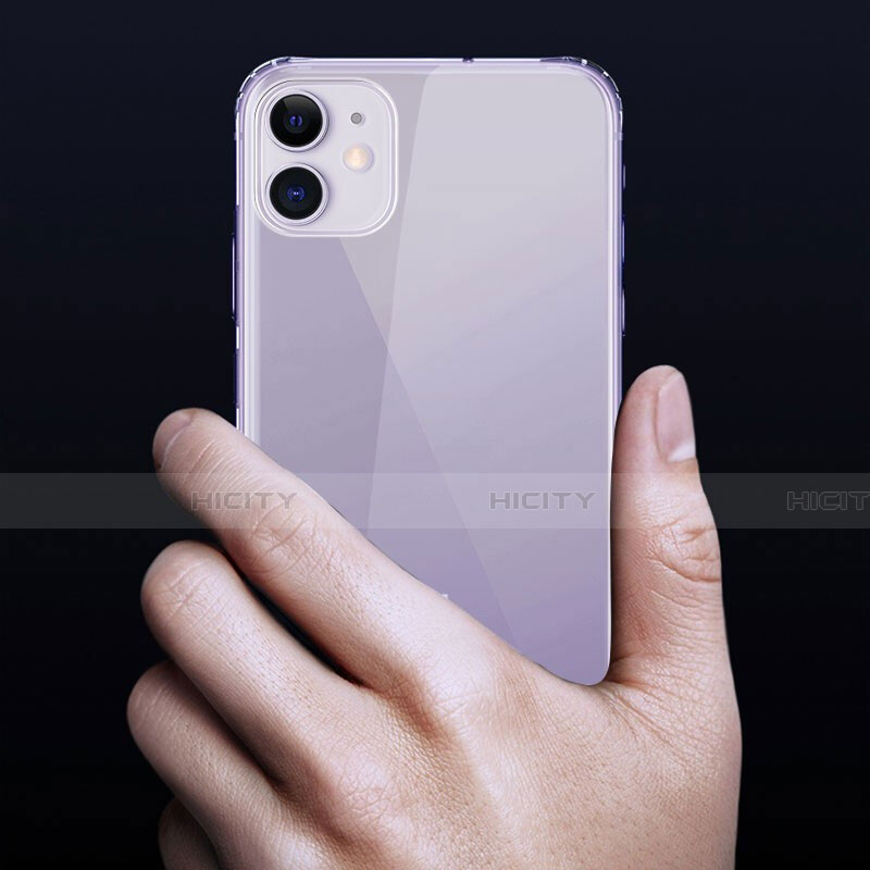 Custodia Silicone Trasparente Ultra Sottile Morbida U02 per Apple iPhone 11 Chiaro