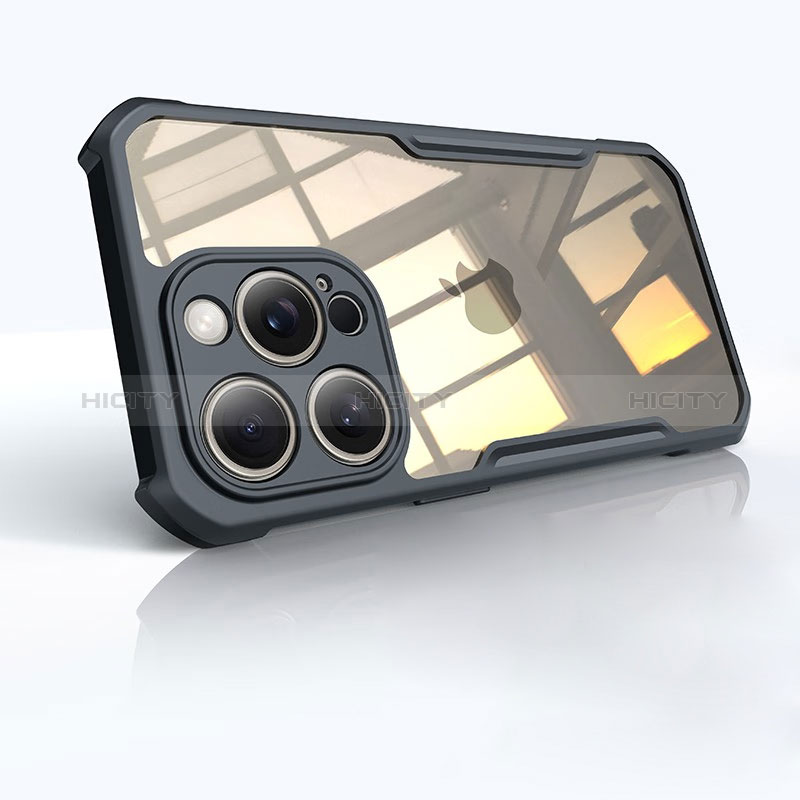 Custodia Silicone Trasparente Ultra Sottile Morbida XD1 per Apple iPhone 14 Pro Max Nero