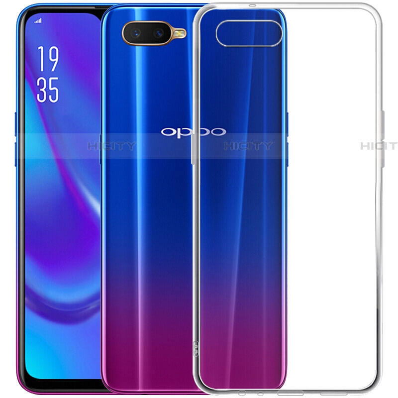 Custodia Silicone Trasparente Ultra Sottile Morbida Z07 per Oppo RX17 Neo Chiaro