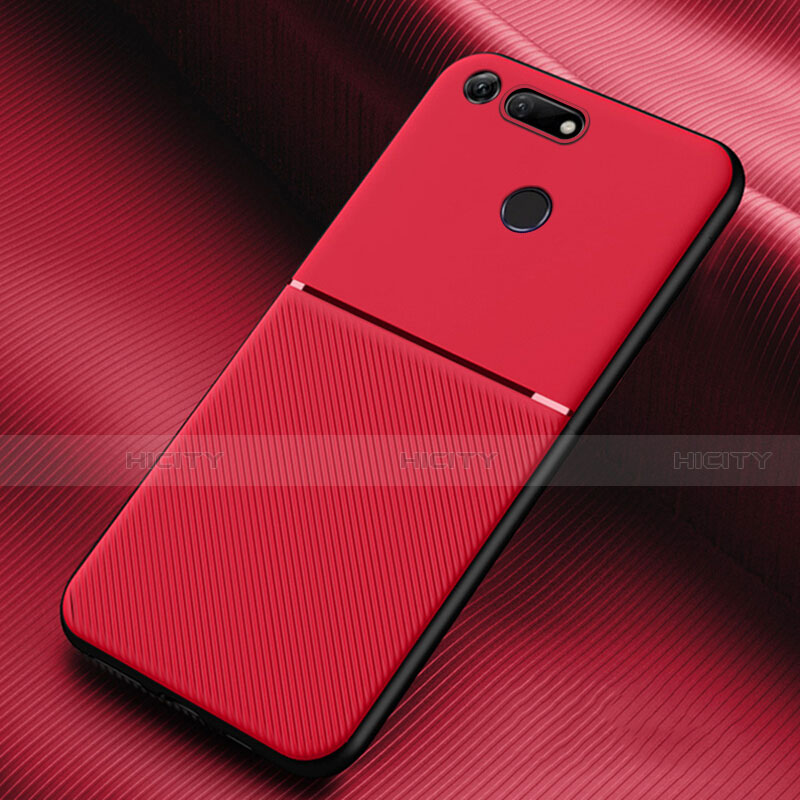 Custodia Silicone Ultra Sottile Morbida 360 Gradi Cover C01 per Huawei Honor View 20 Rosso