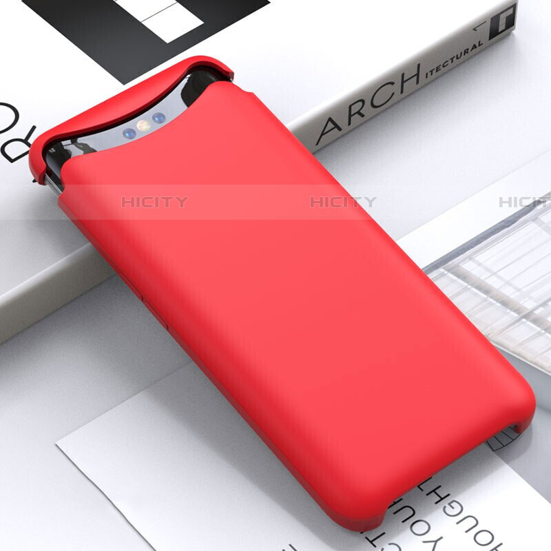 Custodia Silicone Ultra Sottile Morbida 360 Gradi Cover C01 per Oppo Find X Rosso