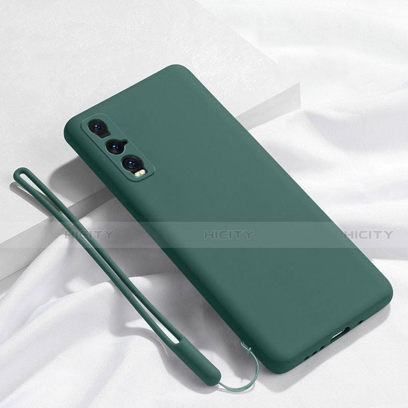 Custodia Silicone Ultra Sottile Morbida 360 Gradi Cover C01 per Oppo Find X2 Verde