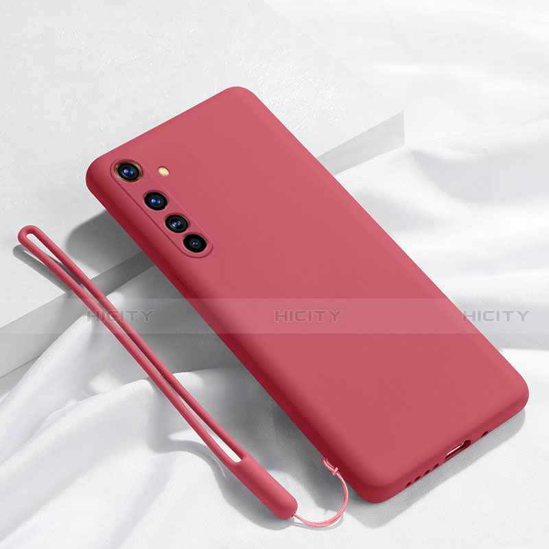 Custodia Silicone Ultra Sottile Morbida 360 Gradi Cover C01 per Realme X50 Pro 5G Rosso Rosa