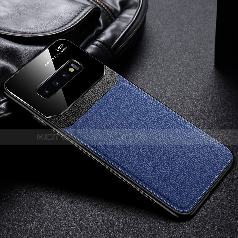 Custodia Silicone Ultra Sottile Morbida 360 Gradi Cover C01 per Samsung Galaxy S10 Plus Blu