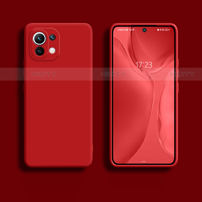 Custodia Silicone Ultra Sottile Morbida 360 Gradi Cover C01 per Xiaomi Mi 11 5G Rosso
