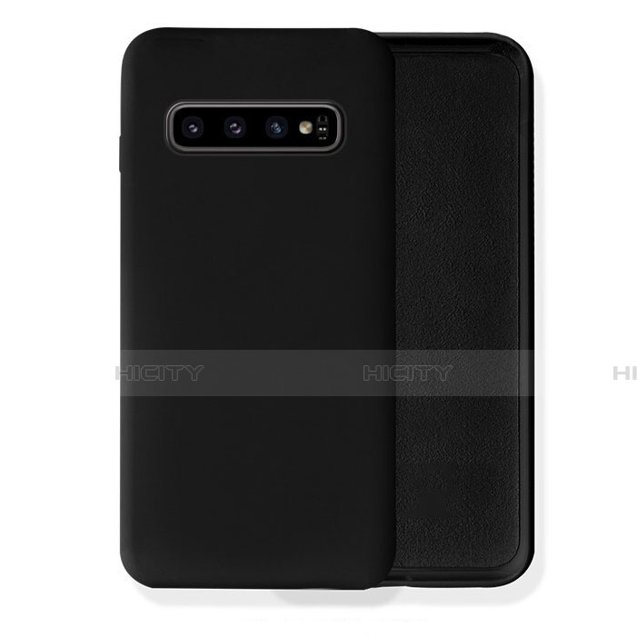 Custodia Silicone Ultra Sottile Morbida 360 Gradi Cover C02 per Samsung Galaxy S10 Nero