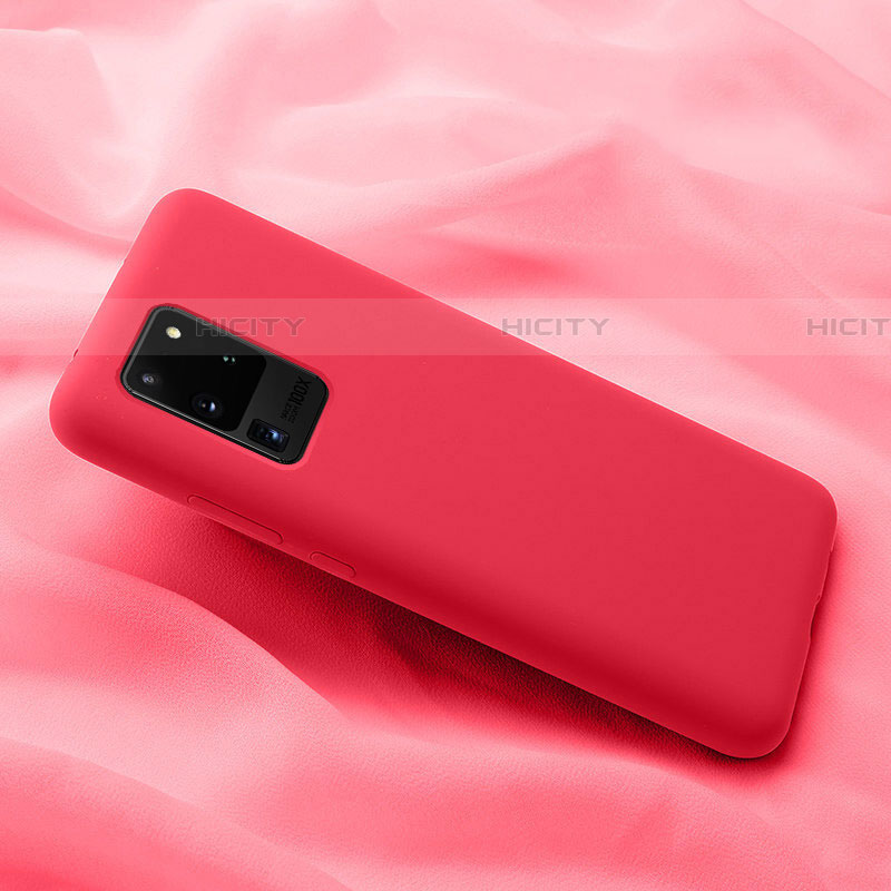 Custodia Silicone Ultra Sottile Morbida 360 Gradi Cover C02 per Samsung Galaxy S20 Ultra Rosso