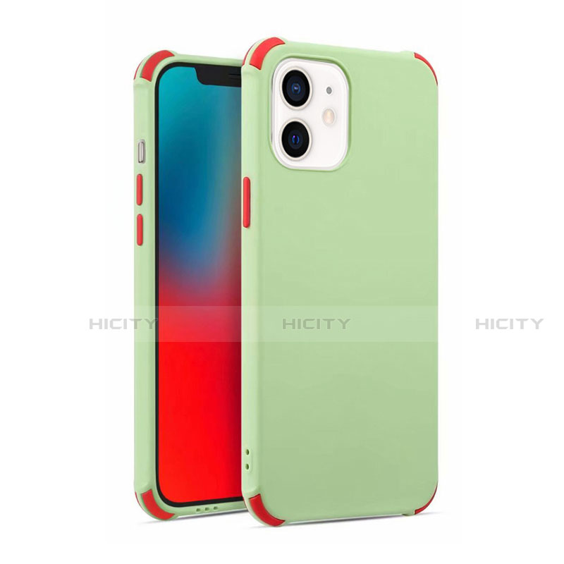 Custodia Silicone Ultra Sottile Morbida 360 Gradi Cover C03 per Apple iPhone 12 Mini Verde Pastello