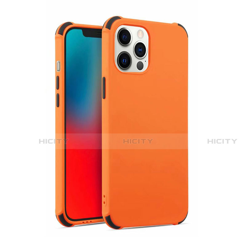 Custodia Silicone Ultra Sottile Morbida 360 Gradi Cover C03 per Apple iPhone 12 Pro Arancione